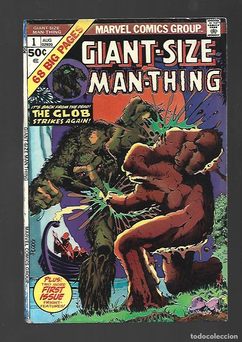 C&oacute;mics: Giant-size Man-Thing, 1, 1974, Marvel, muy buen estado. Caja DA