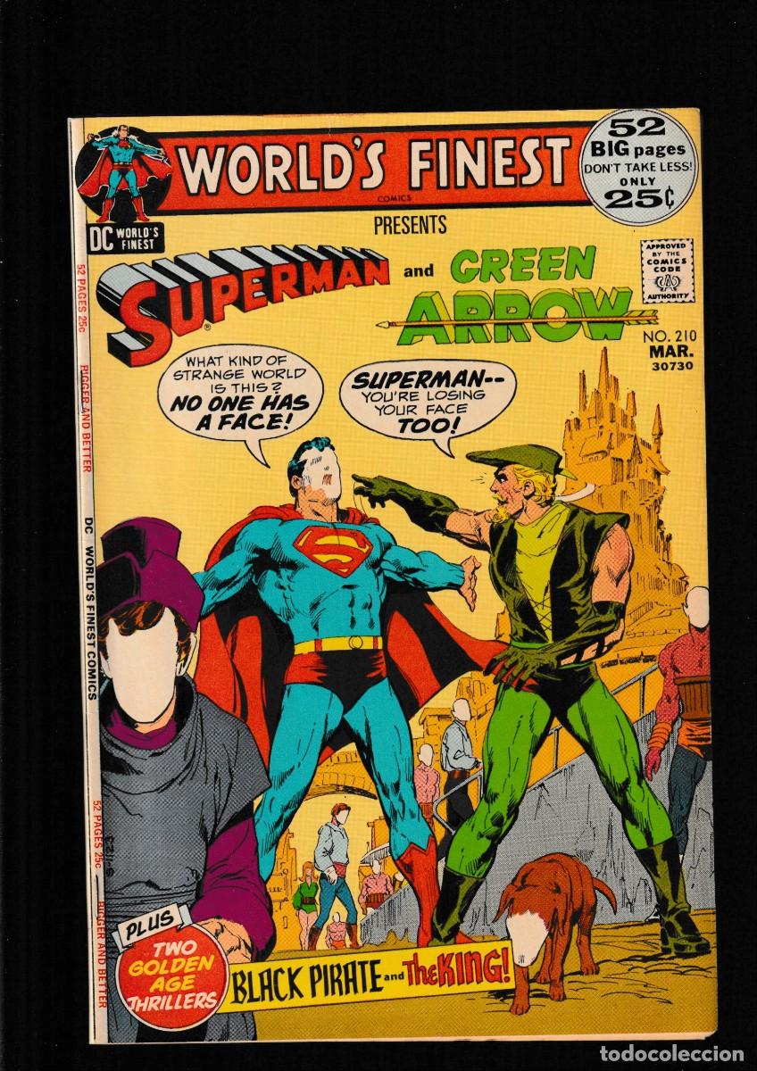 C&oacute;mics: WORLD'S FINEST 210 - DC 1972 FN/vfn GIANT / SUPERMAN & GREEN ARROW / NEAL ADAMS COVER