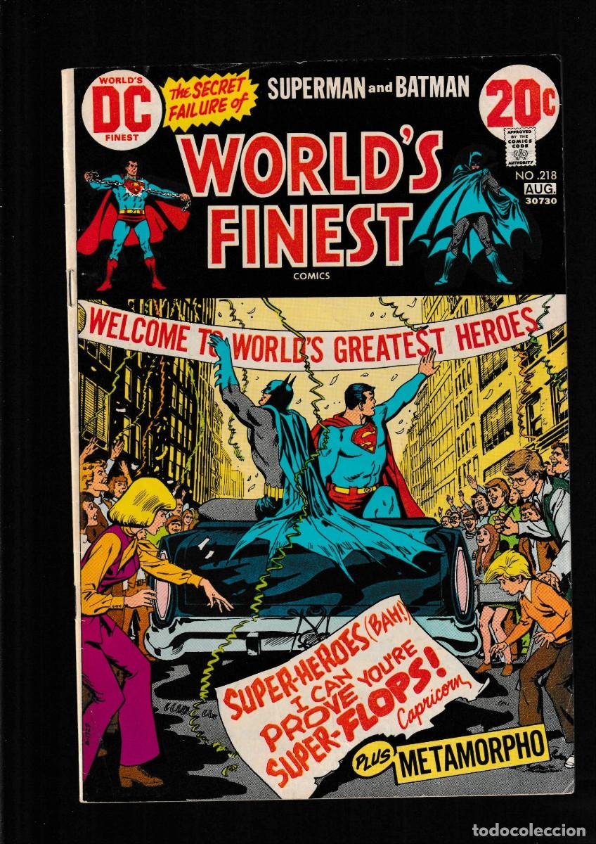 C&oacute;mics: WORLD'S FINEST 218 - DC 1973 FN / SUPERMAN & BATMAN / METAMORPHO