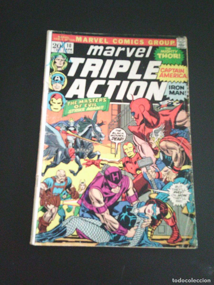 C&oacute;mics: MARVEL TRIPLE ACTION - THE AVENGERS - NUMERO 10 - APRIL 1972 - MARVEL COMICS GROUP USA - CJ 252
