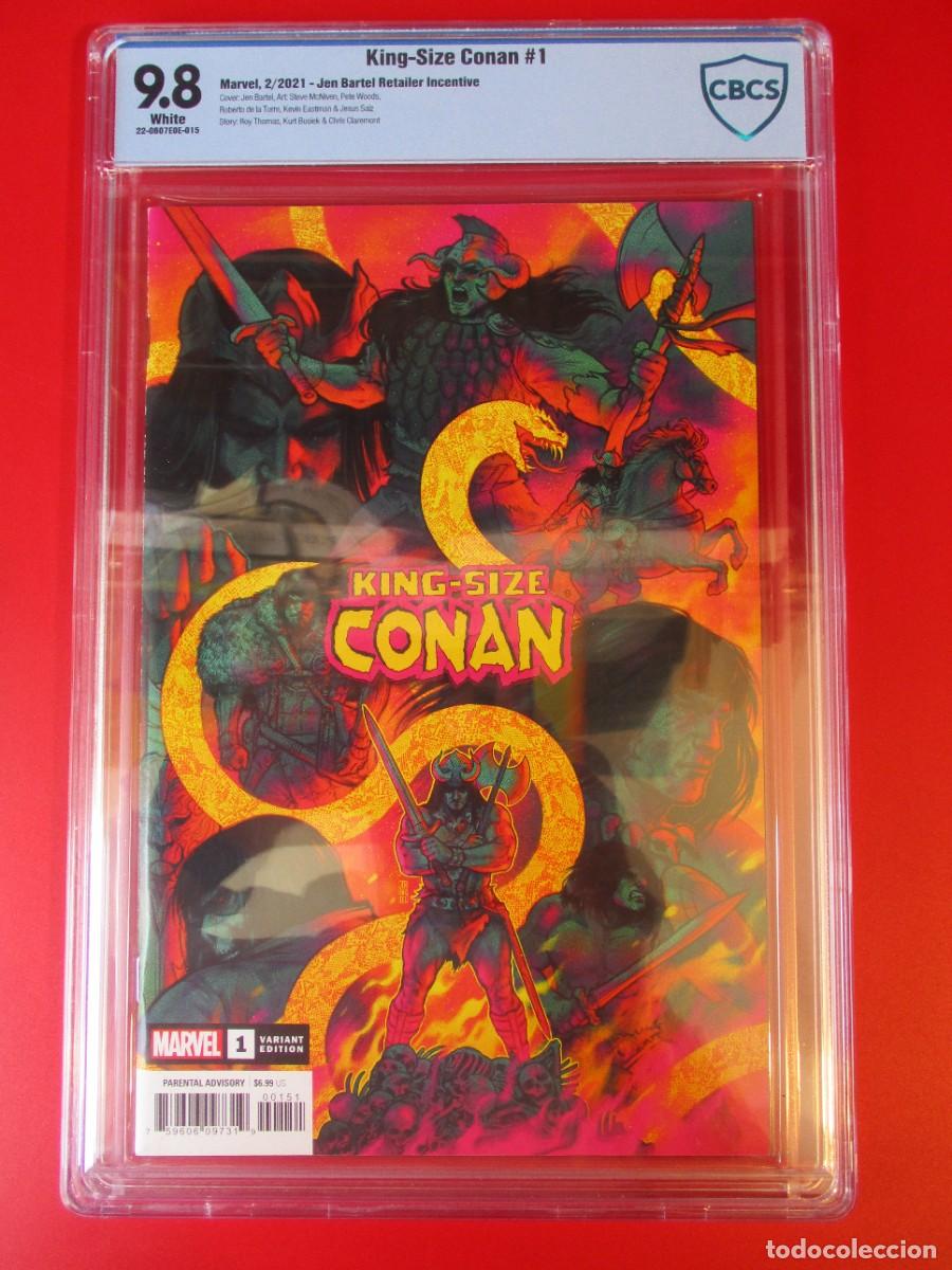 C&oacute;mics: KING SIZE CONAN 1 - VARIANTE INCENTIVO JEN BARTEL 1:50 - B&Aacute;RBARO - CGC 9.8