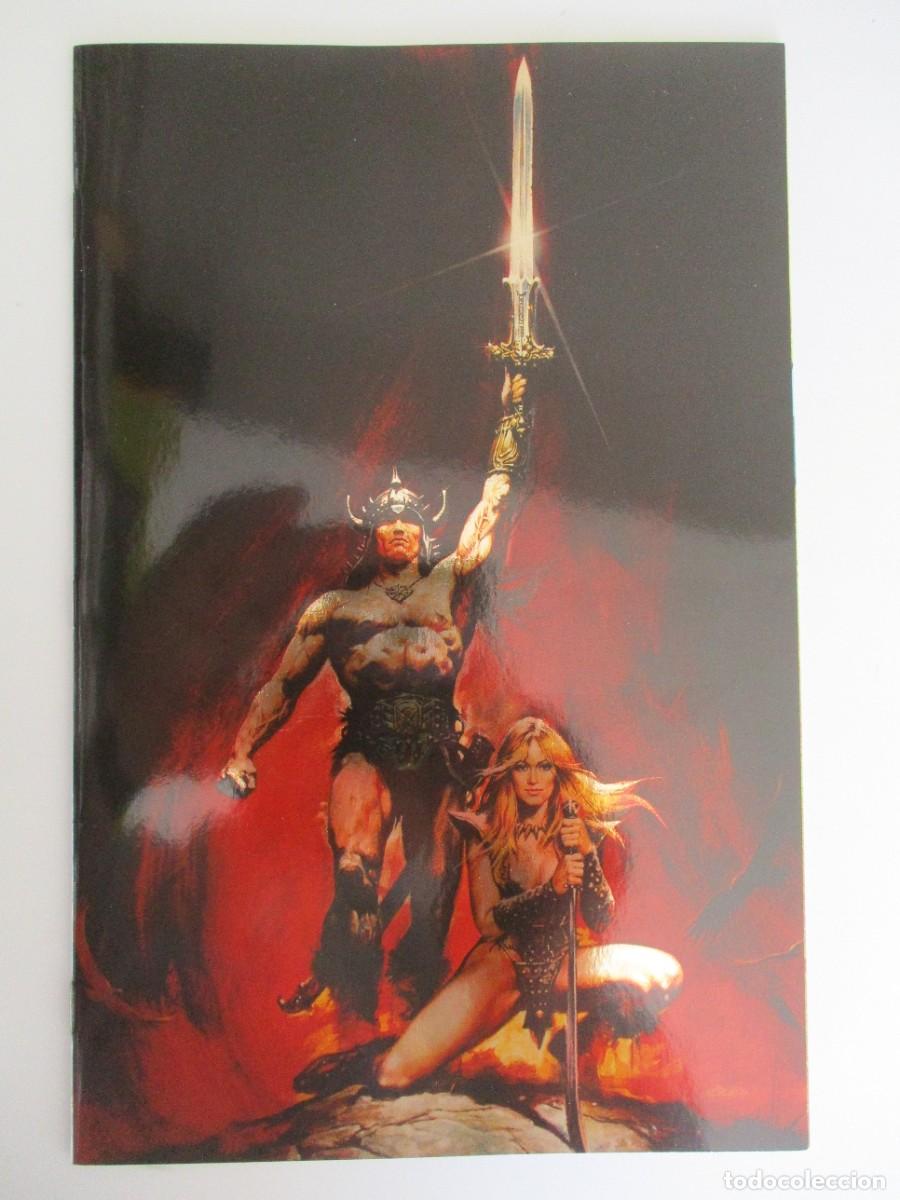 C&oacute;mics: C&oacute;mic Tit&aacute;n Conan el B&aacute;rbaro 1 Pel&iacute;cula Homenaje L&aacute;mina Variante Virgen