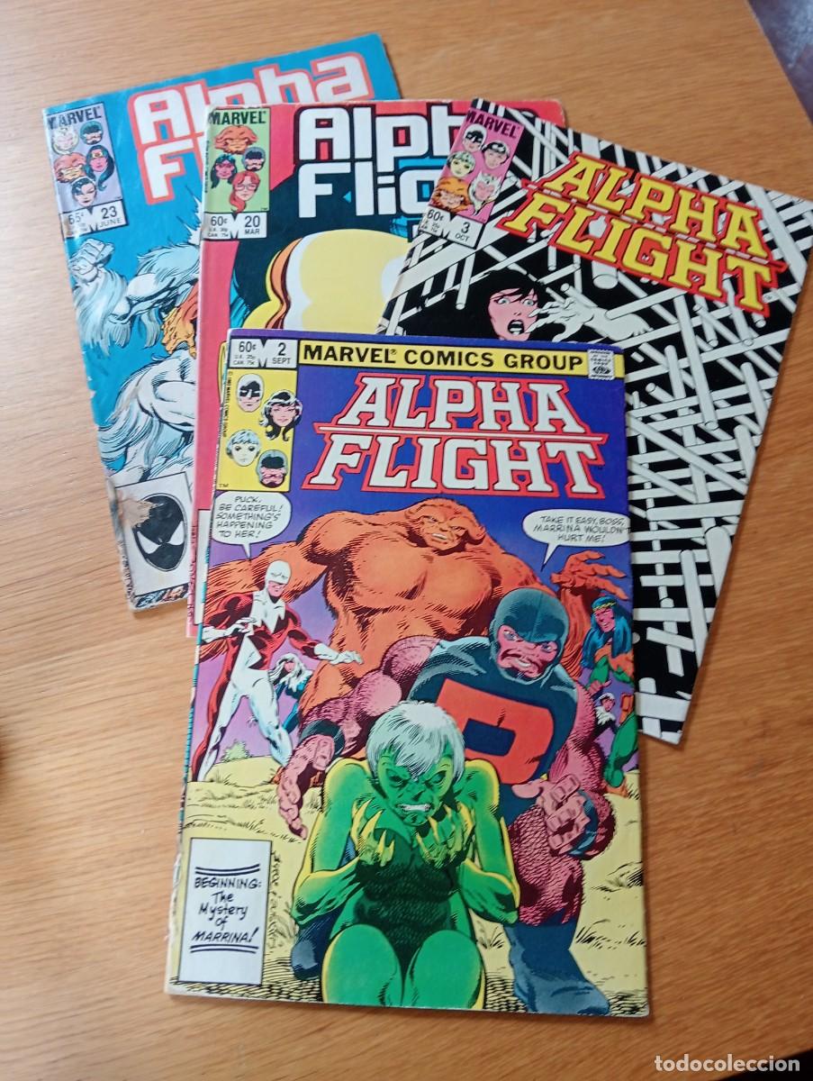 C&oacute;mics: EN INGL&Eacute;S. EDICI&Oacute;N ORIGINAL. LOTE CON 4 EJEMPLARES DE ALPHA FLIGHT VOL. 1. GRAPA. MARVEL. 1983 &ndash; 85.