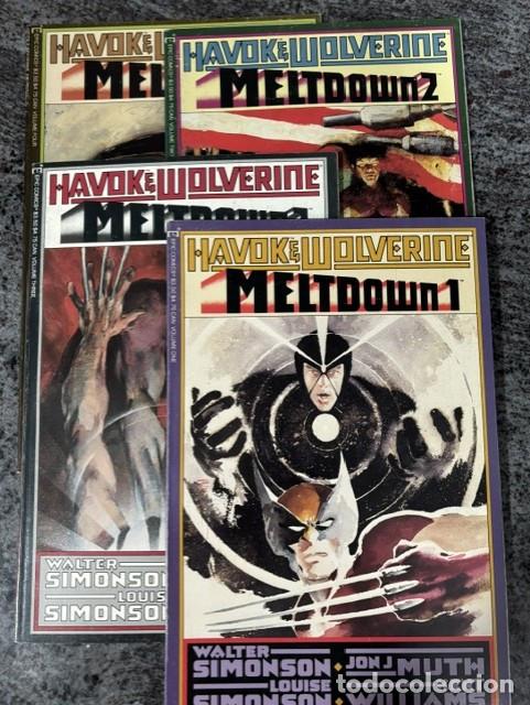 C&oacute;mics: HAVOK & WOLVERINE : MELTDOWN. MINISERIE COMPLETA 4 TOMOS PRESTIGE. ORIGINAL MARVEL - EPIC, 1988-89