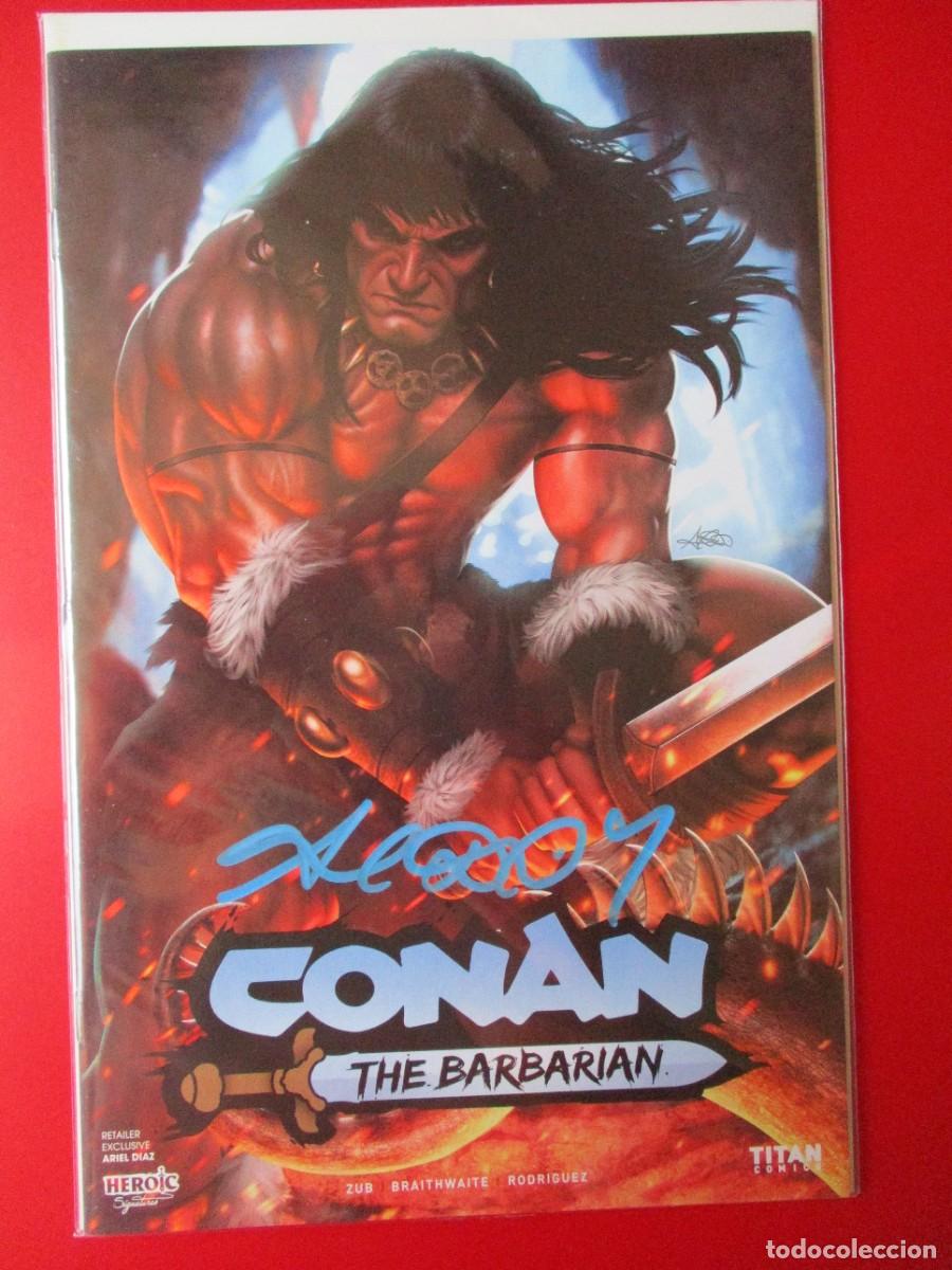 C&oacute;mics: CONAN EL B&Aacute;RBARO #15 CUBIERTA FIRMADA POR ARIEL D&Iacute;AZ 2024 TITAN LTD 500
