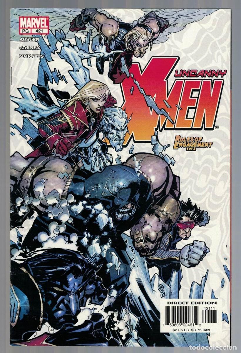 C&oacute;mics: UNCANNY X MEN #421, 423, 425 y 431 (FN/VF) lote de 4 n&uacute;meros MARVEL COMICS 2003