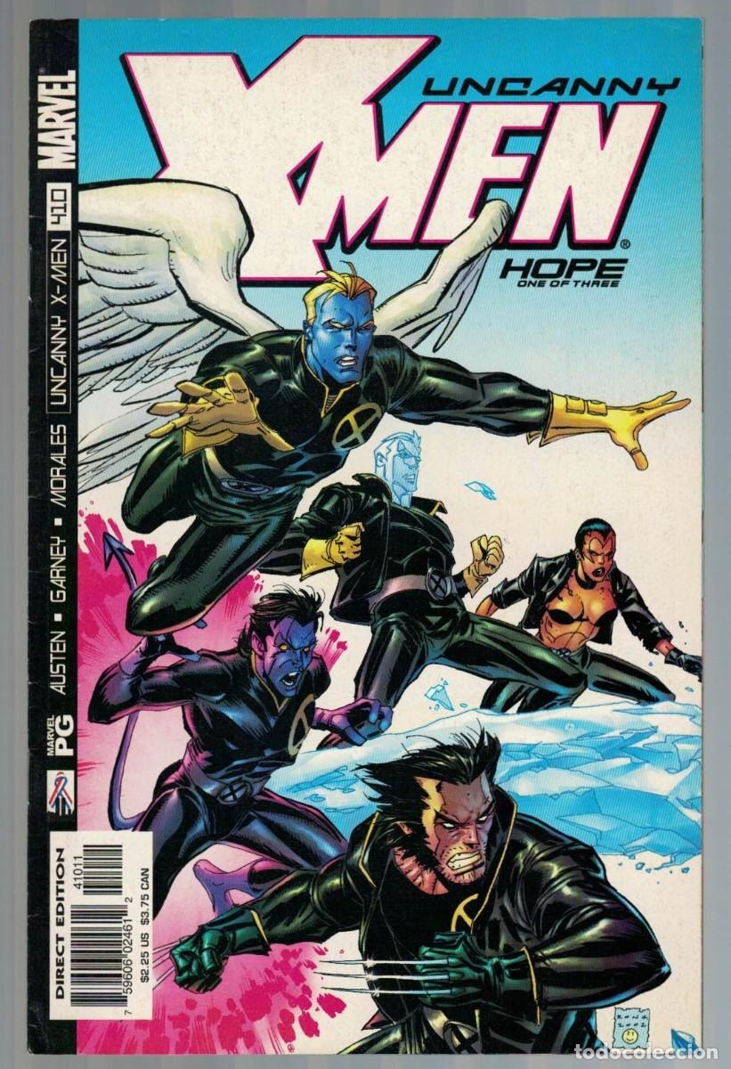 C&oacute;mics: UNCANNY X MEN #410, 411, 412 y 413 (VF/NM) lote de 4 n&uacute;meros MARVEL COMICS 2002