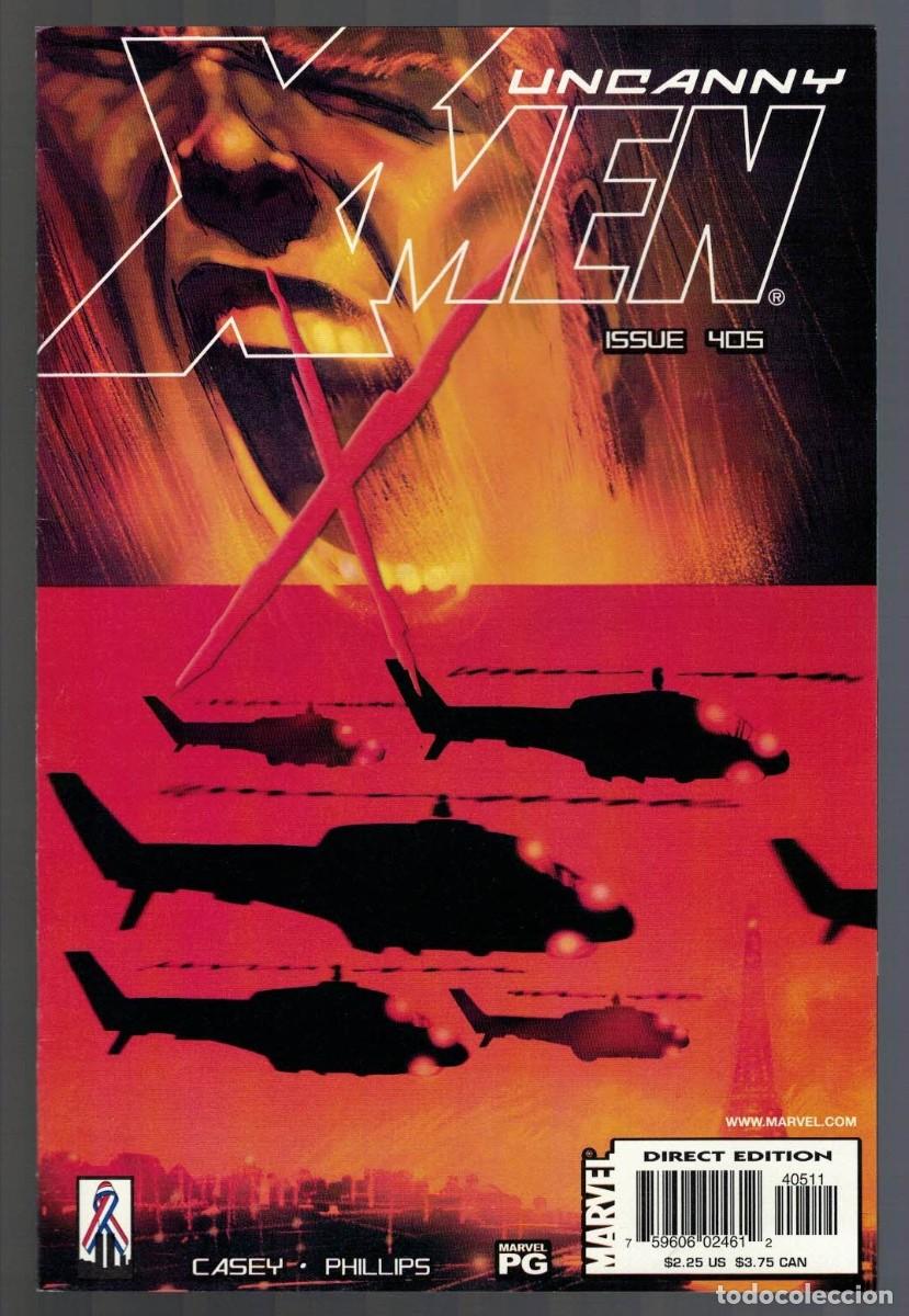 C&oacute;mics: UNCANNY X MEN #405, 406, 407 y 409 (VF/NM) lote de 4 n&uacute;meros MARVEL COMICS 2002
