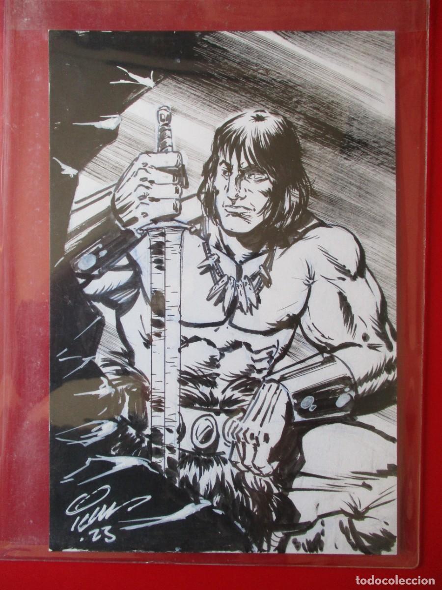 C&oacute;mics: CONAN:THE BARBARIAN - DIBUJO ORIGINAL : IAN CHASE NICHOLS ( TITAN COMICS