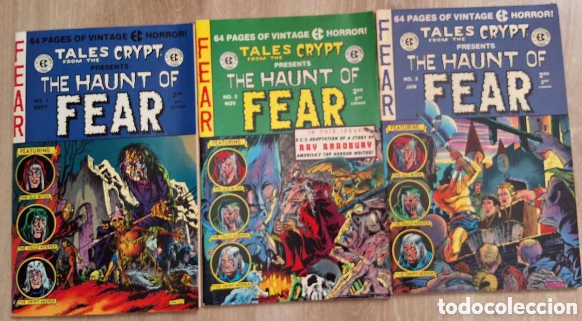 C&oacute;mics: The haunt of fear tales crypt comic americano coleccion completa 3 n&uacute;meros a&ntilde;o 1991 reimpresi&oacute;n