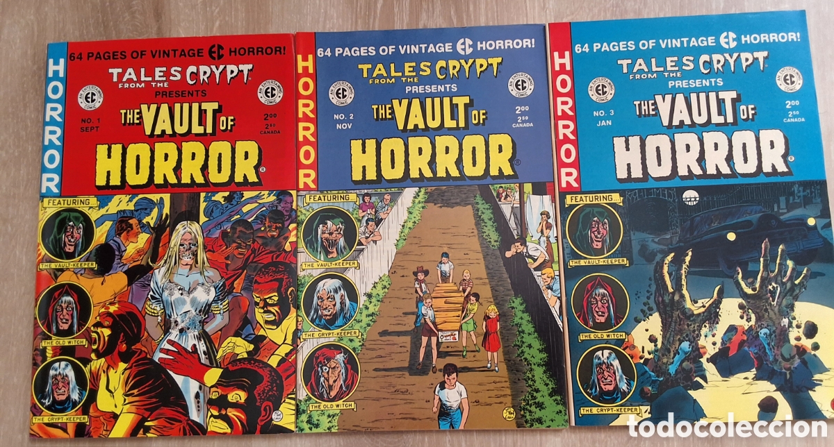 C&oacute;mics: The vault horror tales crypt comic americano 3 n&uacute;meros coleccion completa a&ntilde;o 1991 reimpresi&oacute;n