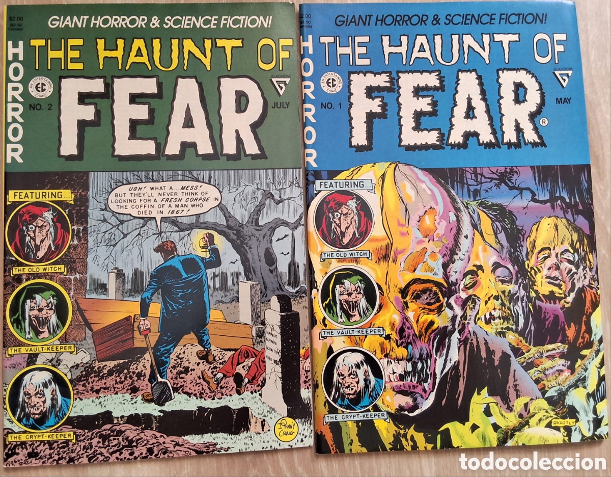 C&oacute;mics: The haunt of fear horror comic americano 2 n&uacute;meros coleccion completa a&ntilde;o 1991 reimpresi&oacute;n