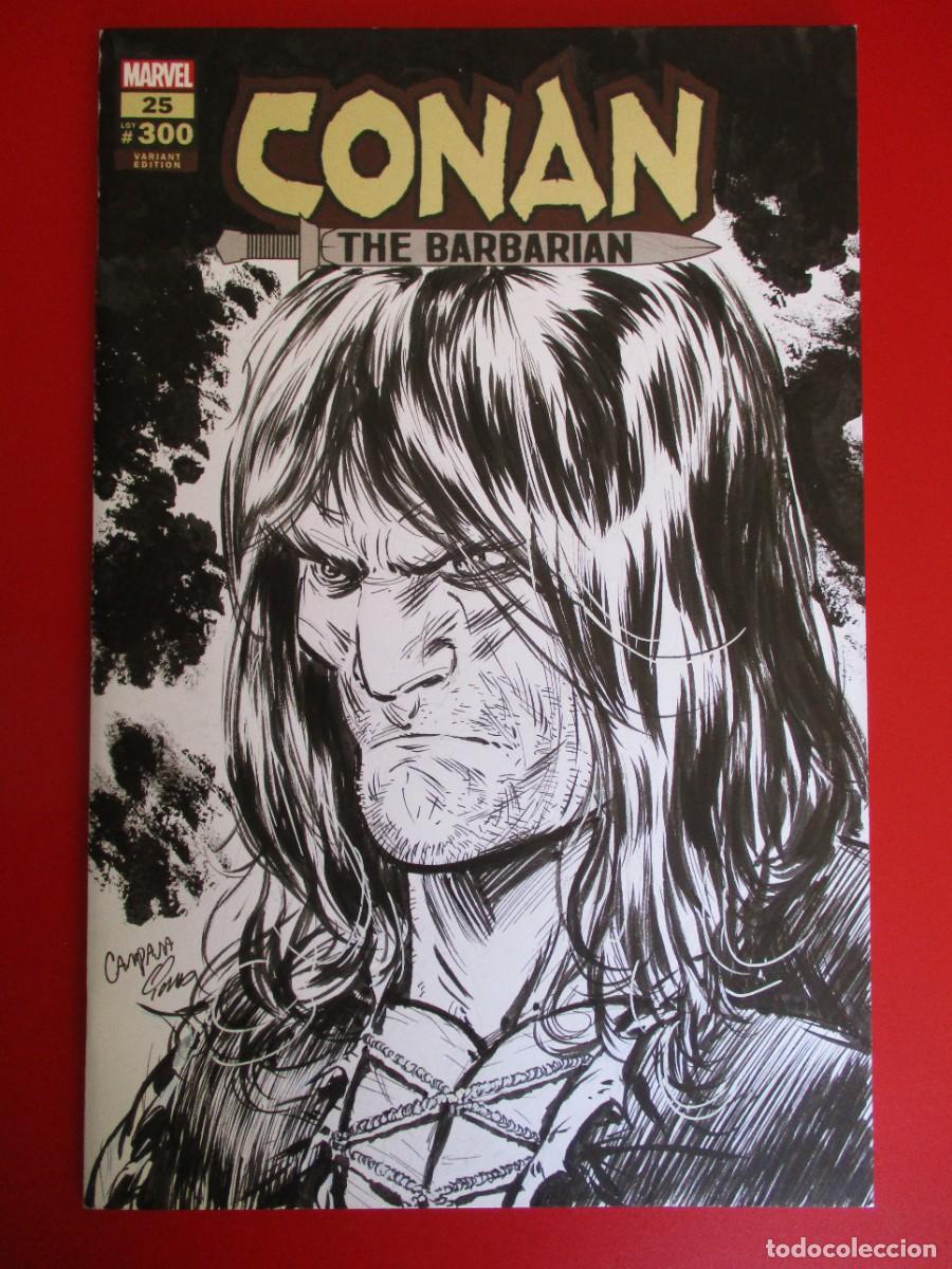 C&oacute;mics: CONAN : THE BARBARIAN #25 -BLACK COVER -Lapiz : Chis Campana / Tinta: Ian Chase Nichols