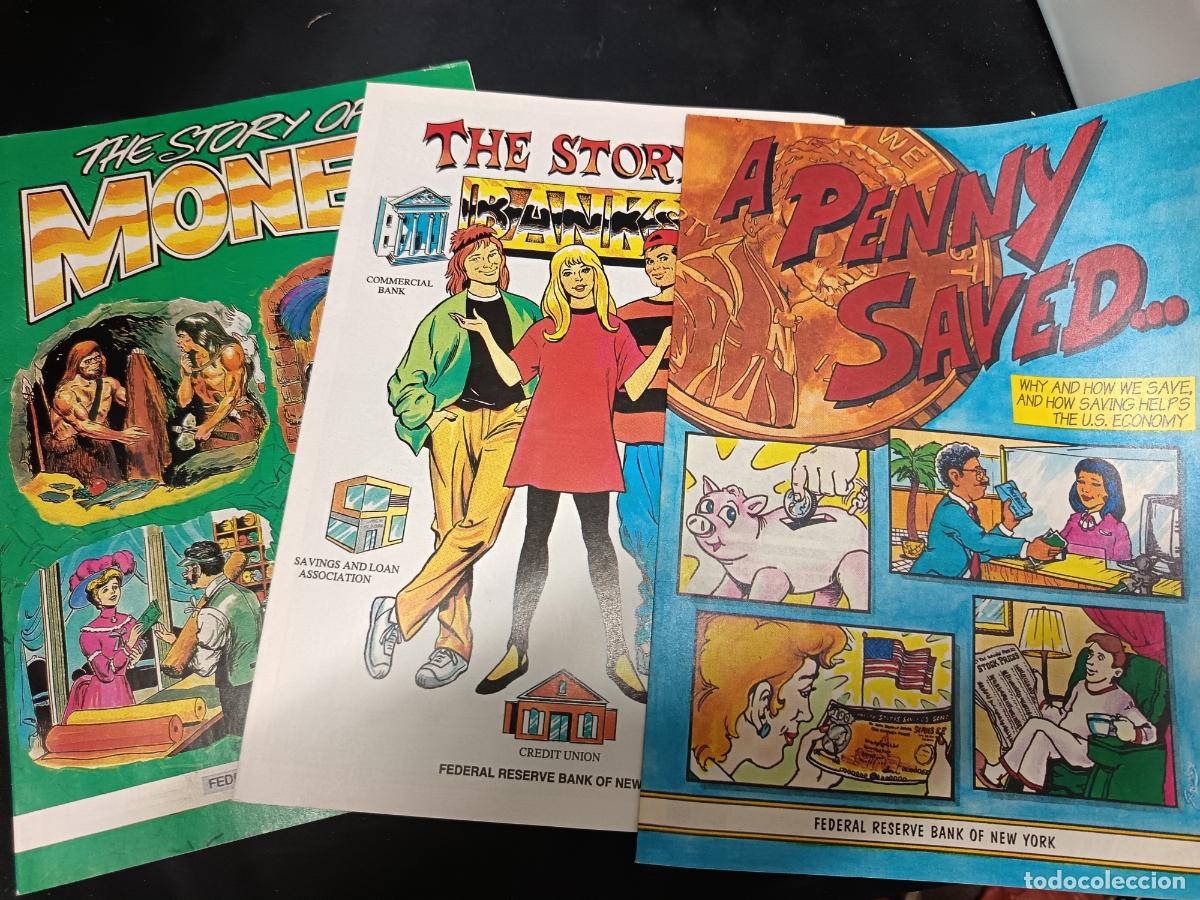 C&oacute;mics: Lote de 3 comics USA promocionales del Federal reserve Bank of New York.