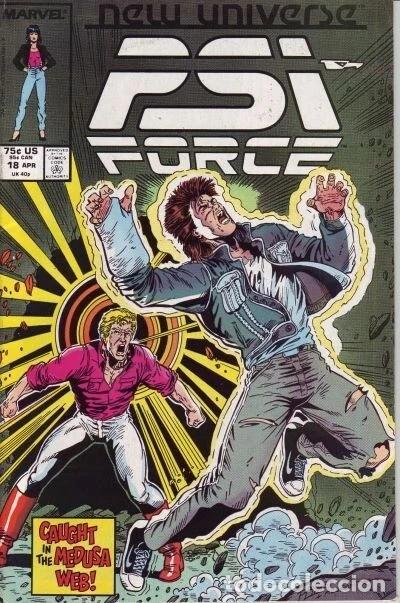 C&oacute;mics: PSI-Force #18 New Universe, Marvel Comics 1986 Series