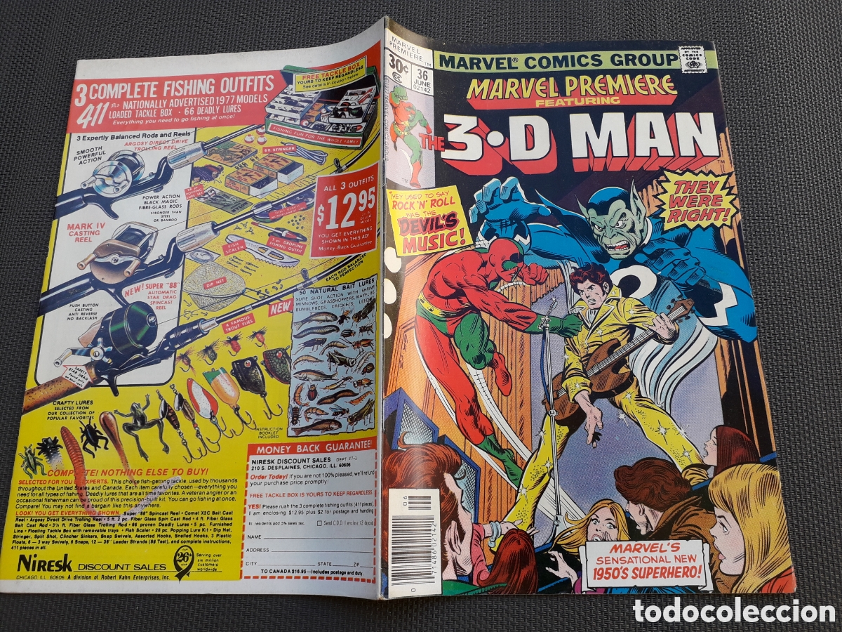C&oacute;mics: MARVEL PREMIERE 36. 3-D MAN. ROY THOMAS. ORIGINAL USA - Foto 3