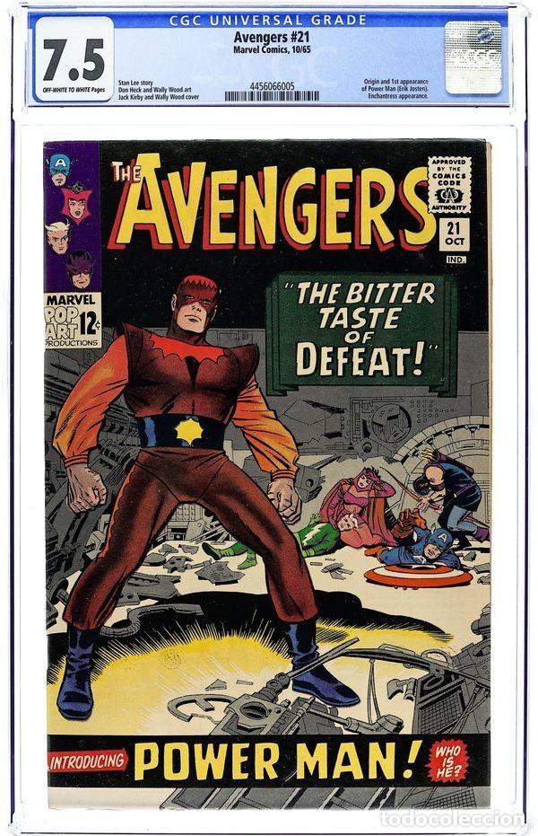 C&oacute;mics: Avengers#21 CGC 7.5 Origin and 1&ordm; st appearance of Power Man(Erik Josten)