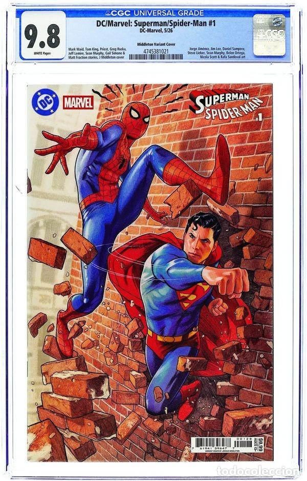 C&oacute;mics: Superman/Spider-Man#1 CGC 9.8 Middlenton variant cover