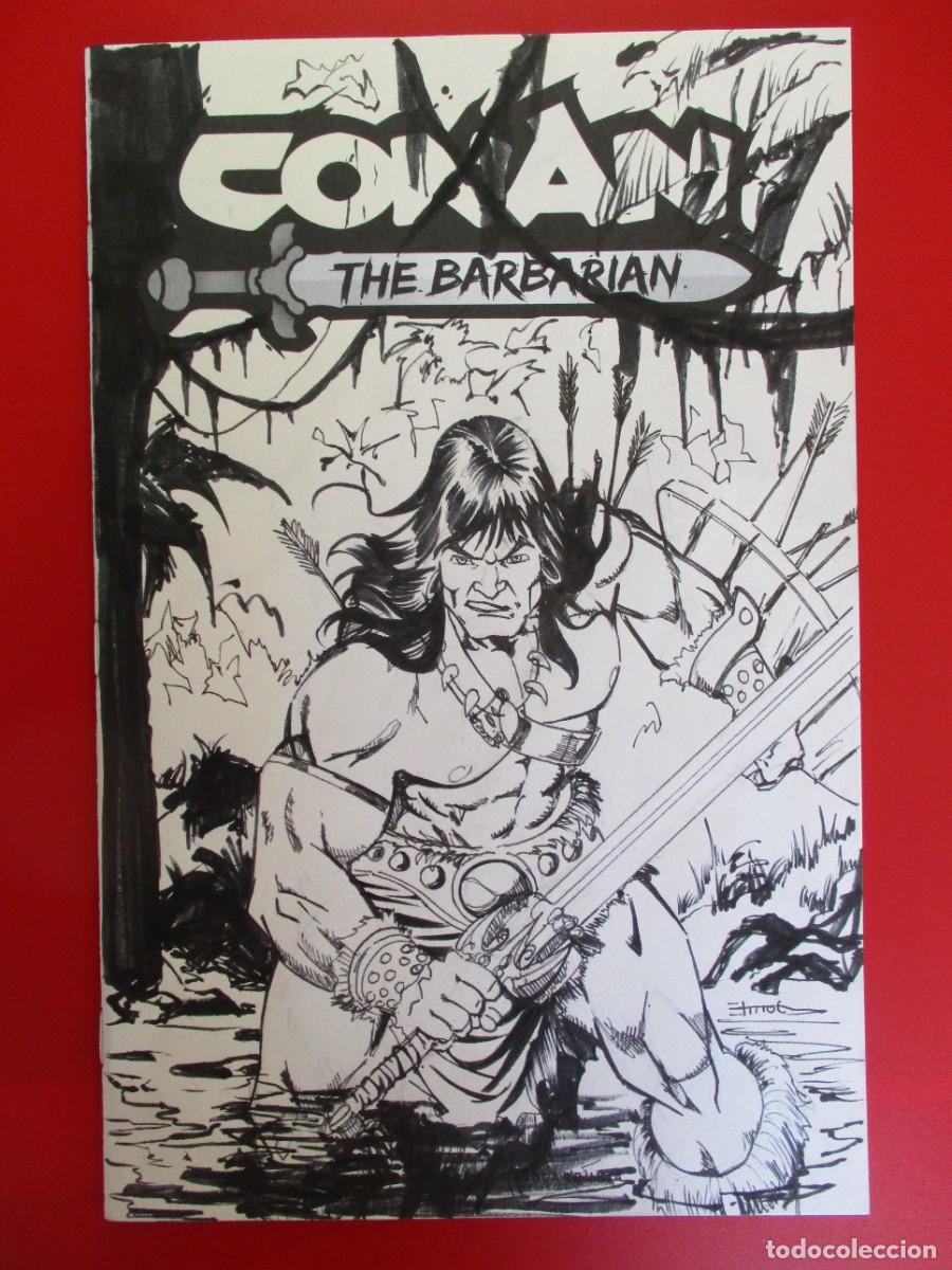 C&oacute;mics: BLANK COVER - BOCETO Original - CONAN: THE BARBARIAN # 1