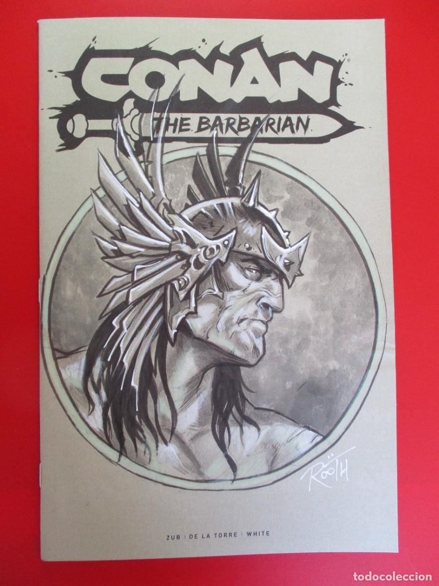 C&oacute;mics: BLANK COVER - BOCETO Original de MIKE ROOTH- CONAN: THE BARBARIAN # 1