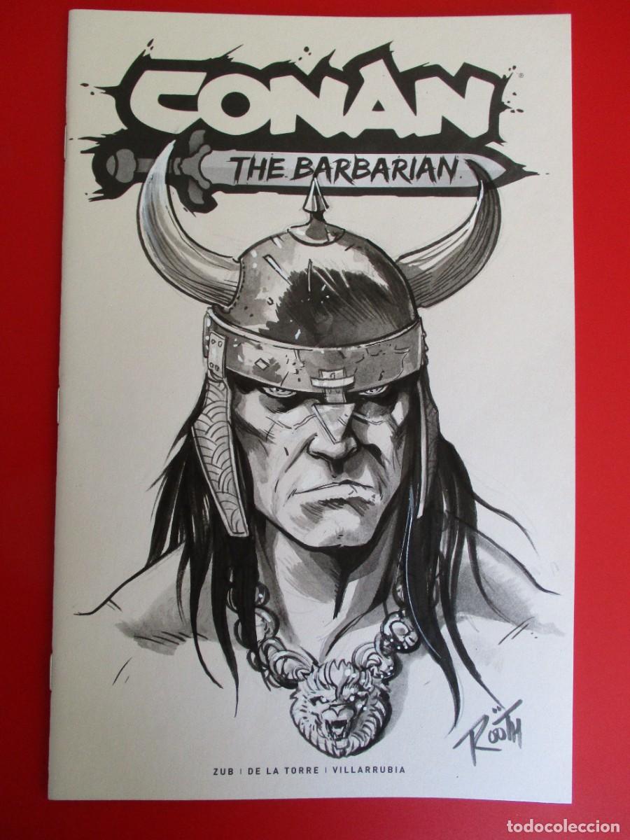C&oacute;mics: BLANK COVER - BOCETO Original de MIKE ROOTH- CONAN: THE BARBARIAN # 1