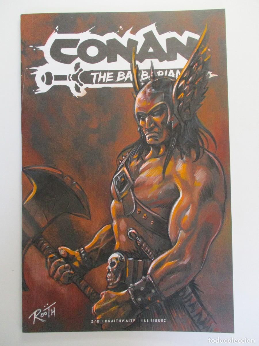 C&oacute;mics: BLANK COVER - BOCETO Original de MIKE ROOTH - CONAN: THE BARBARIAN # 1