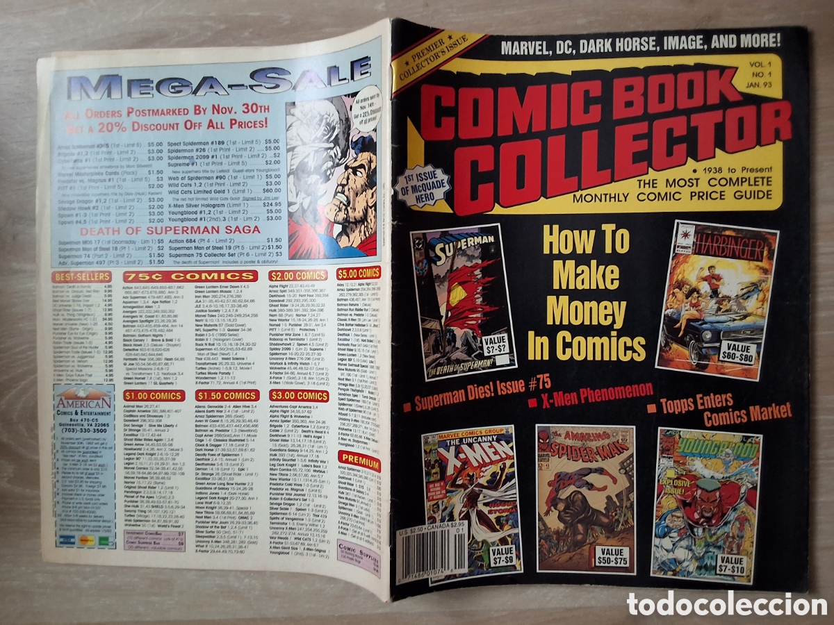 C&oacute;mics: Comic book collector revista catalogo americana precio comics a&ntilde;o 1993