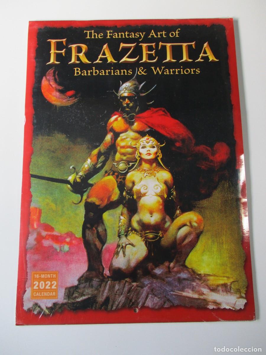 C&oacute;mics: Frank Frazetta 2022 Calendario Fantas&iacute;a Arte BARBARIANS & WARRIORS