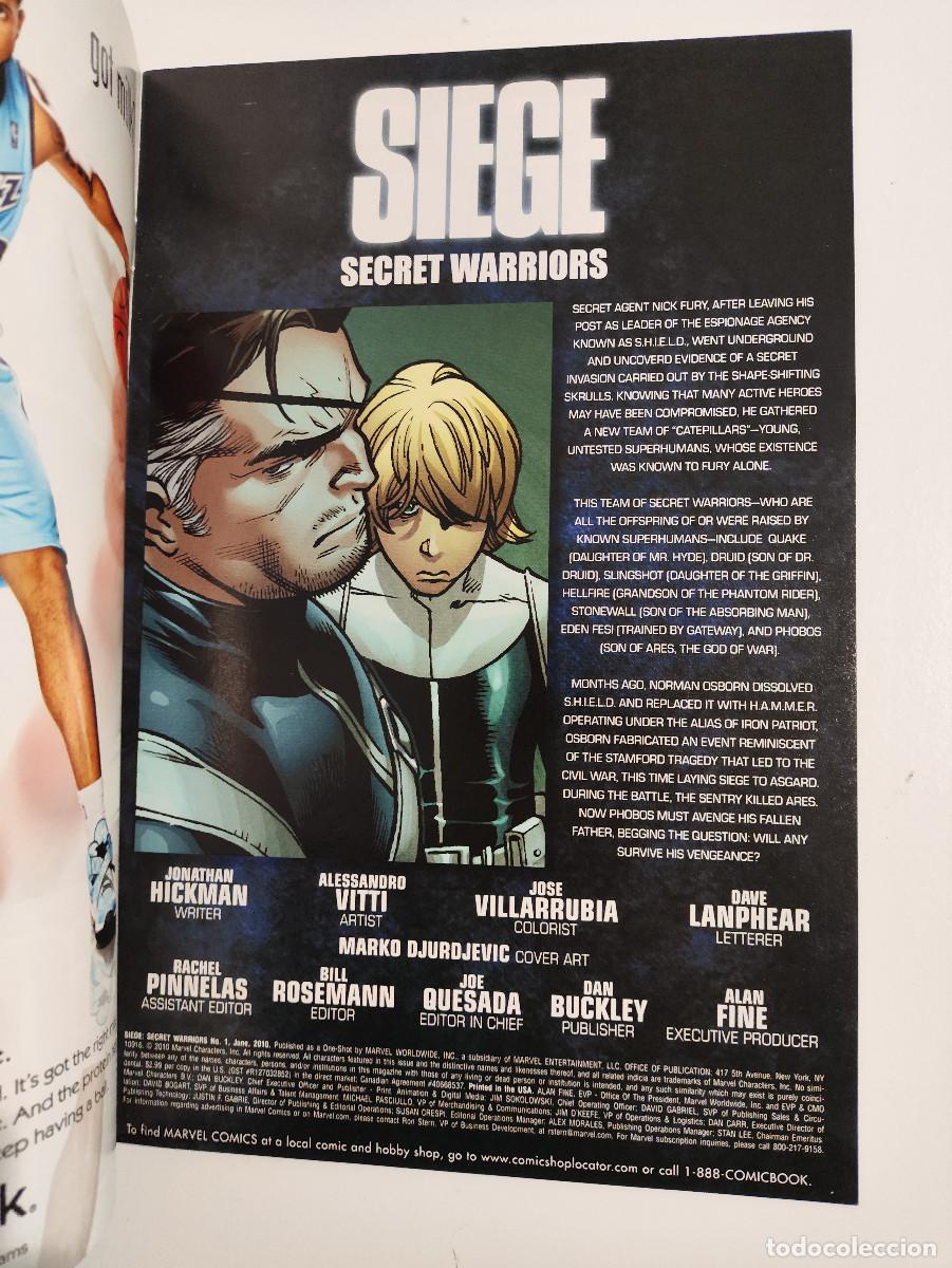 C&oacute;mics: Siege: Secret Warriors 1 &ndash; One Shot &ndash; Marvel 2010 - Foto 2