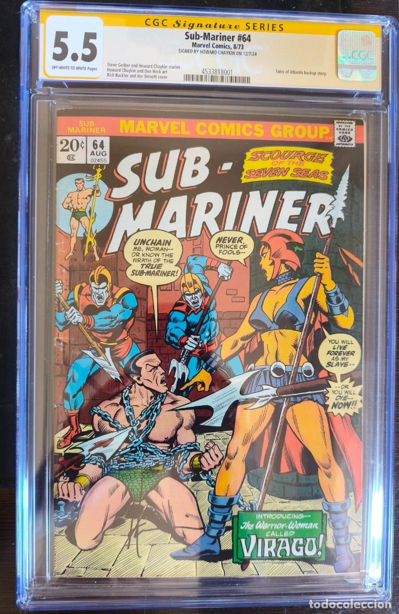 C&oacute;mics: Sub-Mariner#64 CGC 5.5 Signed by Howard Chaykin - Foto 1