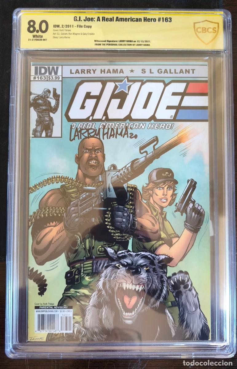 C&oacute;mics: G.I.Joe a real american hero#163 CBCS 8.0 Signed by Larry Hama from the personal collection of Larry
