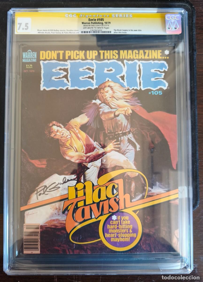 C&oacute;mics: Eerie#105 CGC 7.5 Signed by Paul Gulacy