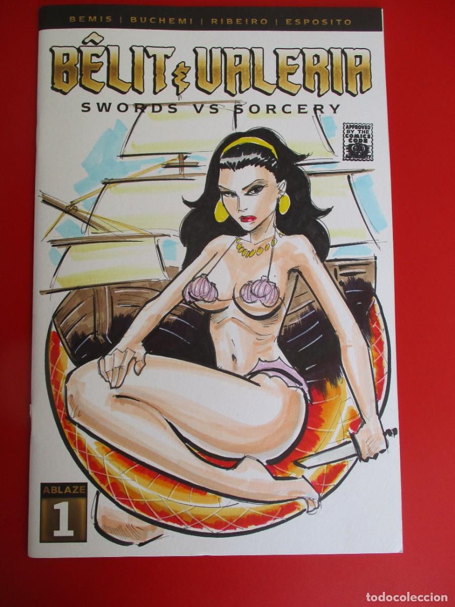 C&oacute;mics: BLANCK COVER - Boceto original BELIT& VALERIA # 1 ABLAZE