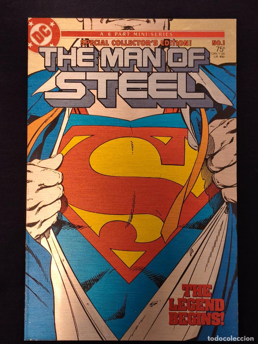 Fumetti: The man of Steel#1 portada metalica fiel al original para colgar estado como nuevo