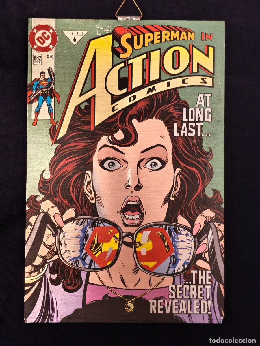 Fumetti: Action comics#662 portada metalica fiel al original para colgar estado como nuevo