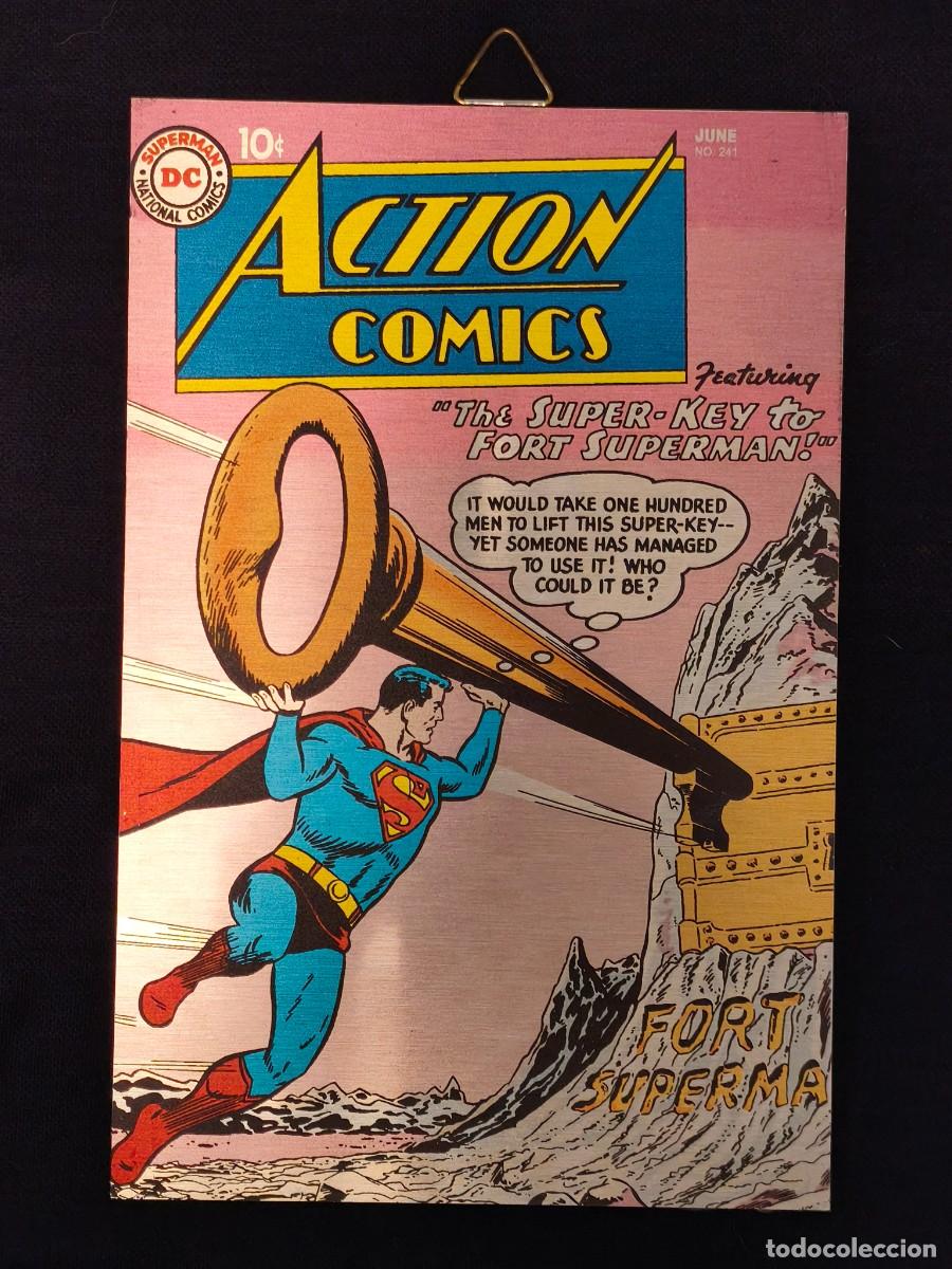 Fumetti: Action comics#241 portada metalica fiel al original para colgar estado como nuevo