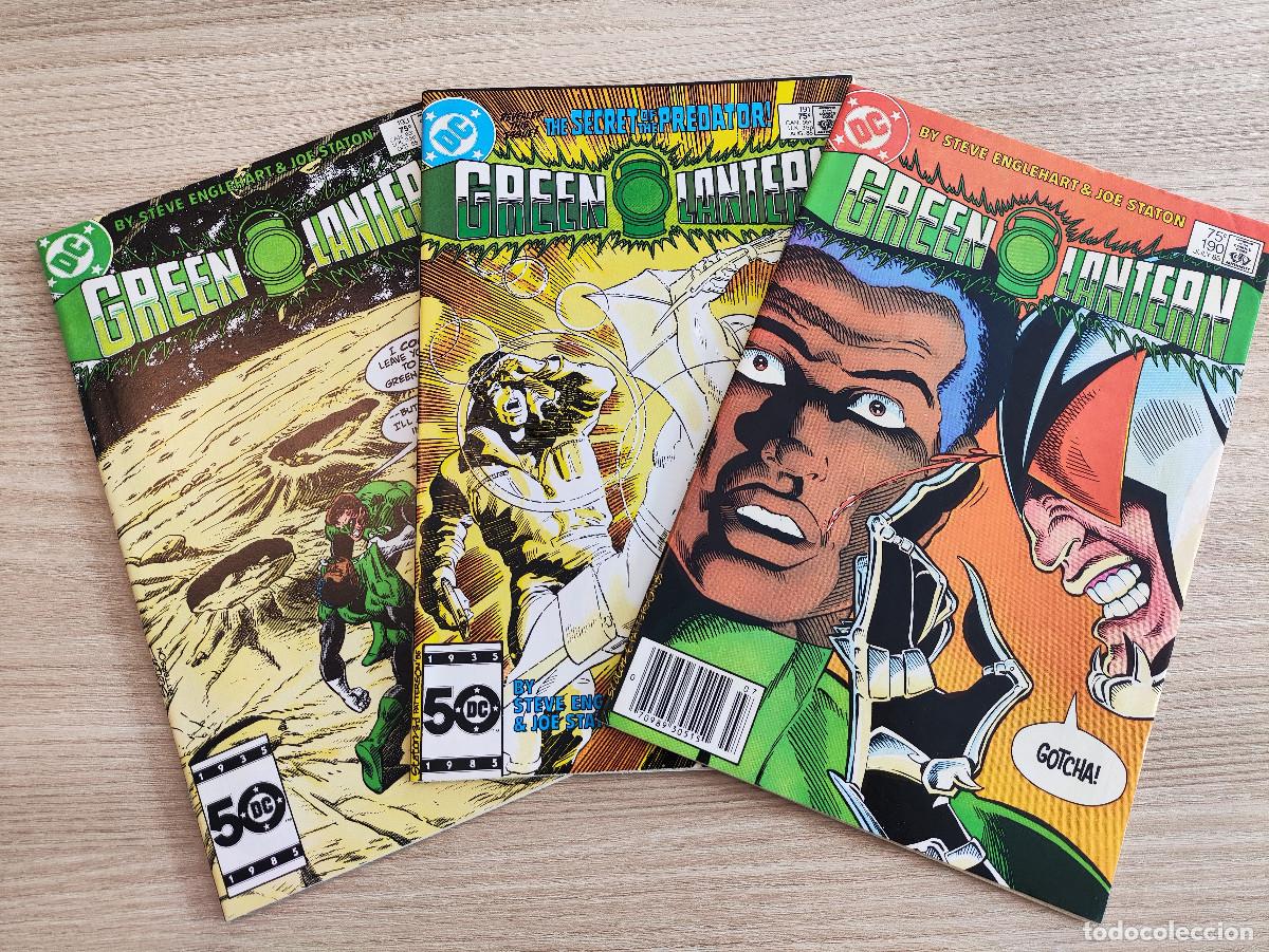 C&oacute;mics: Lote 3 comics USA Green Lantern 190 191 193 &ndash; Ron Frenz / Tom DeFalco