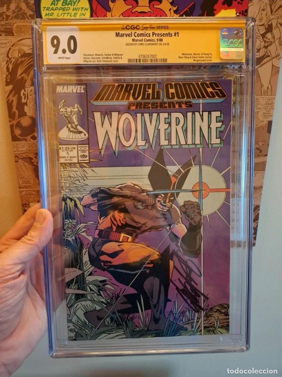 C&oacute;mics: CGC 9.0 Marvel Comics Presents 1 Wolverine. Firmado Chris Claremont