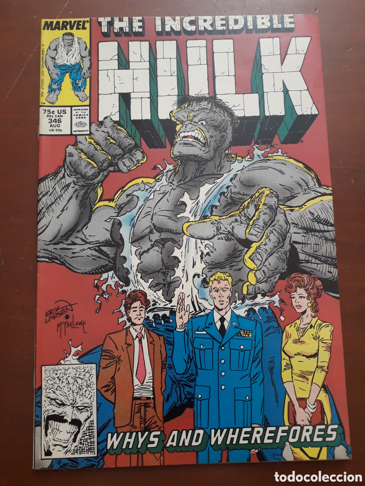 C&oacute;mics: THE INCREDIBLE HULK # 346. PETER DAVID, TODD MACFARLANE, ERIK LARSEN. ORIGINAL USA