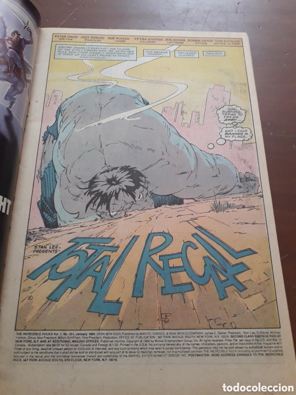 C&oacute;mics: THE INCREDIBLE HULK # 351. ORIGINAL USA - Foto 2