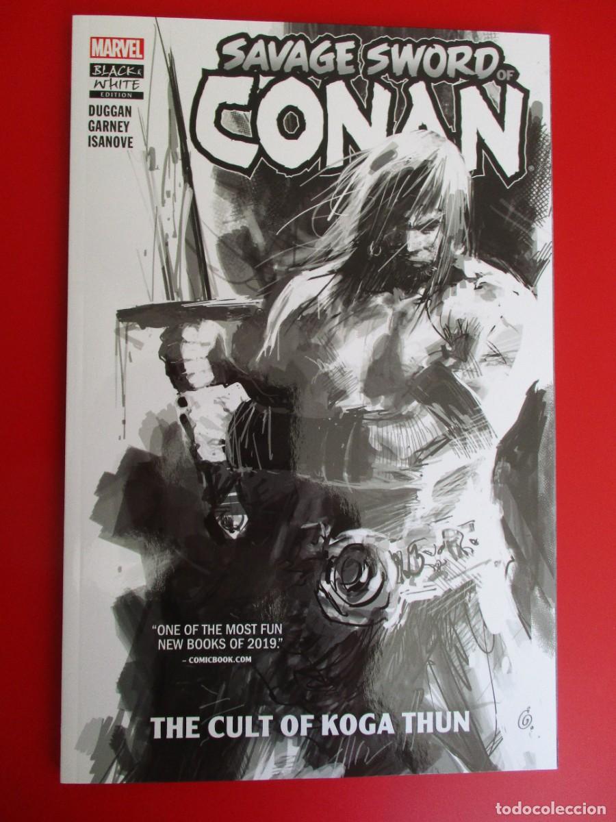 C&oacute;mics: SAVAGE SWORD OF CONAN EL CULTO DE KOGA THUN TPB Marvel Comics blanco y negro