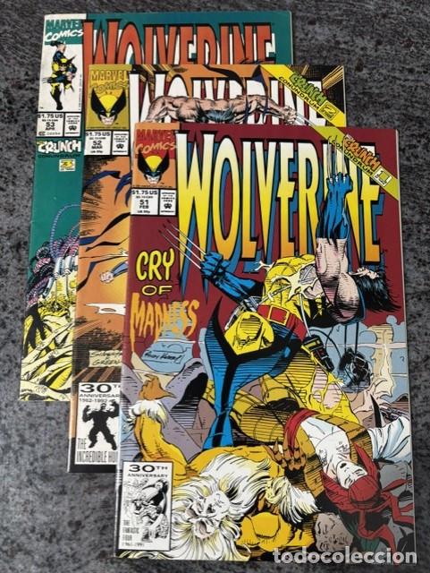 C&oacute;mics: WOLVERINE VOL 1 N&ordm; 51-52-53 (FEBRERO-ABRIL 1992). ORIGINALES MARVEL. NUEVOS