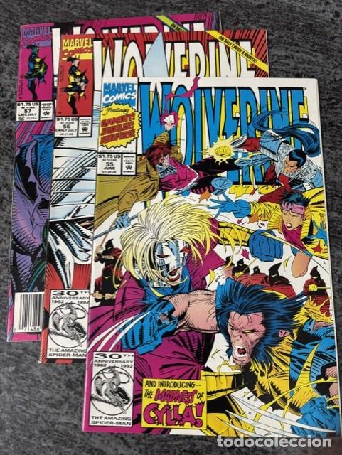 C&oacute;mics: WOLVERINE VOL 1 N&ordm; 55-56-57 (JUNIO-JULIO 1992). ORIGINALES MARVEL. NUEVOS