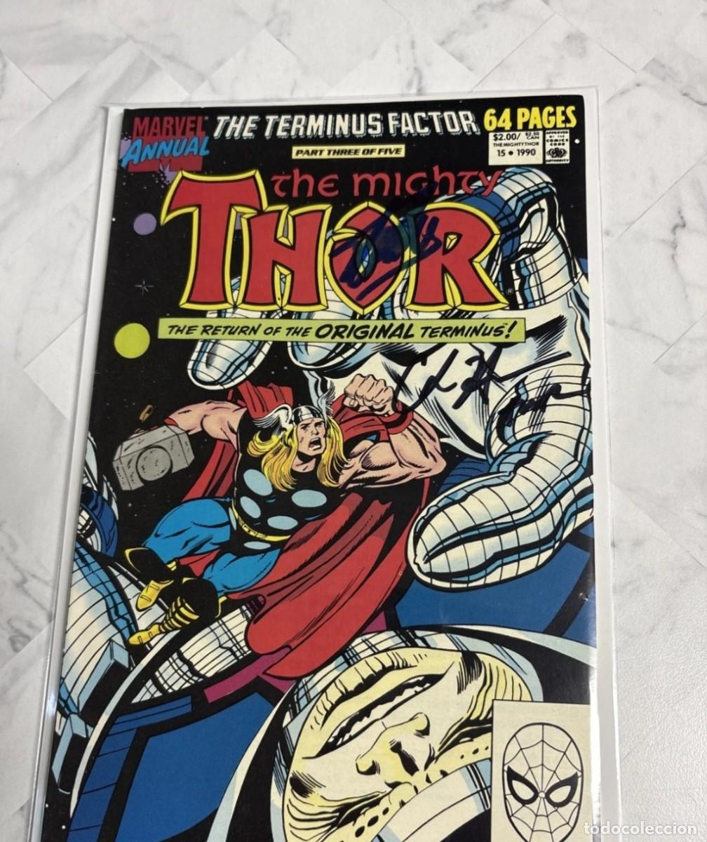 C&oacute;mics: comic marvel Thor firma Stan Lee y Chris hemsworth con certificado autenticidad &sup2;