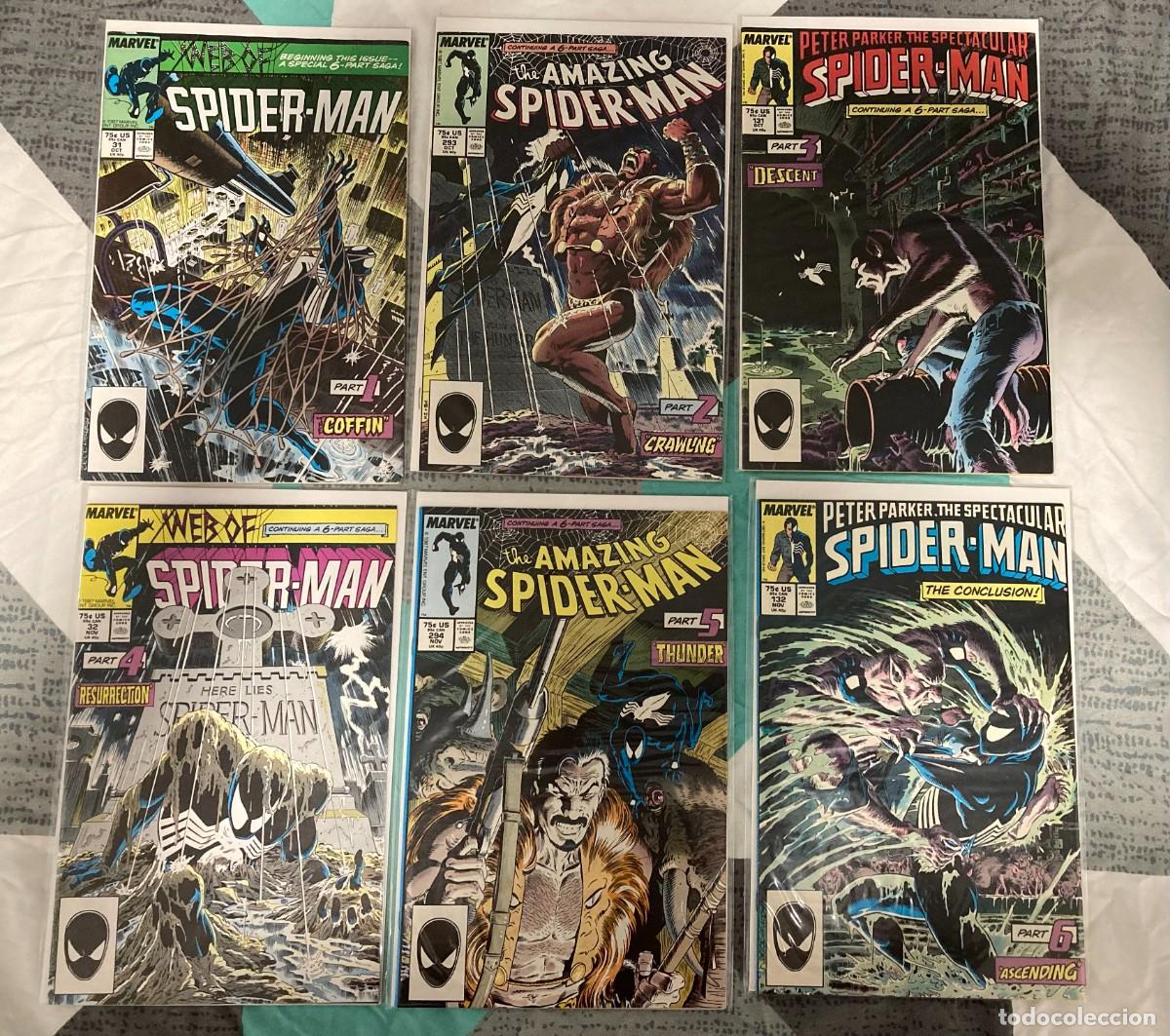C&oacute;mics: SPIDER-MAN KRAVEN&rsquo;S LAST HUNT COMPLETA 6 GRAPAS USA 1987 LA &Uacute;LTIMA CACER&Iacute;A DE KRAVEN
