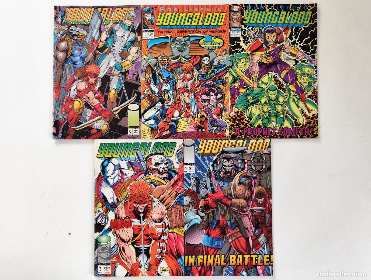 C&oacute;mics: YOUNGBLOOD # 0-4 (Rob Liefeld) ~ IMAGE (1993) USA **Includes Coupons**