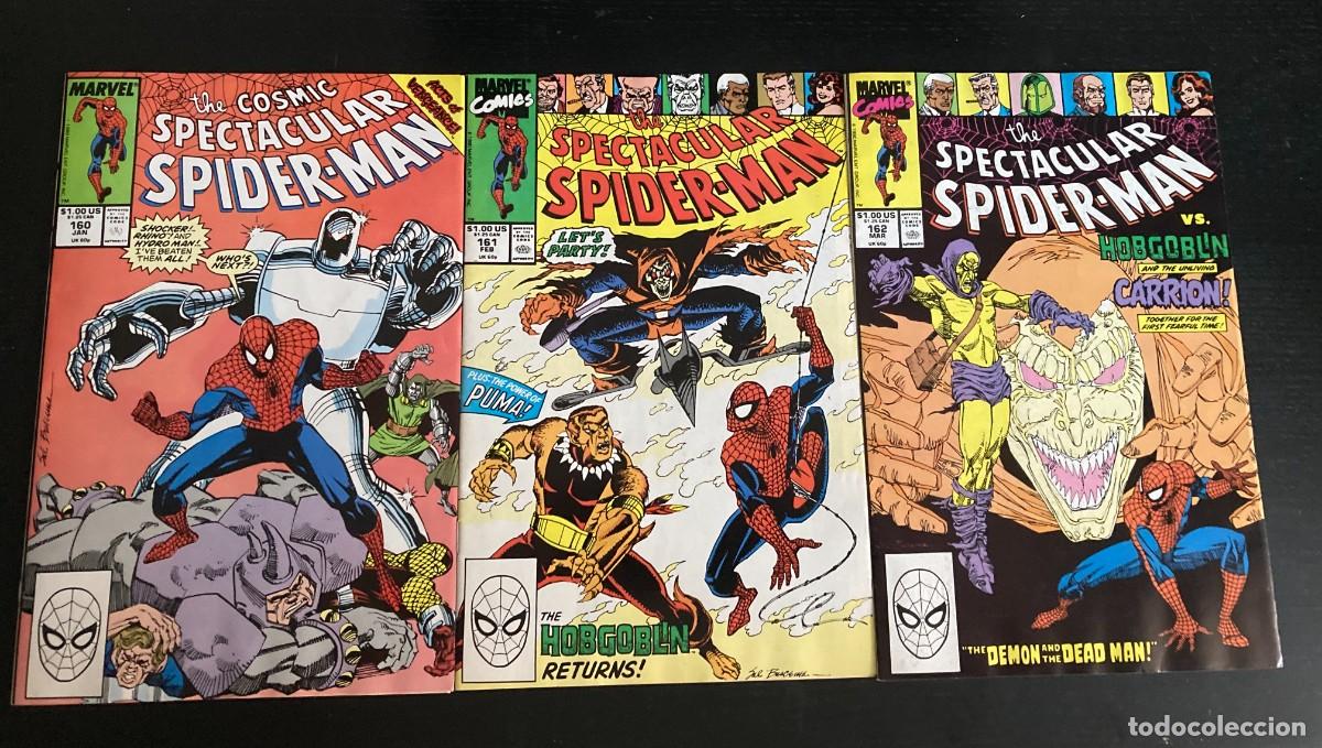 C&oacute;mics: THE SPECTACULAR SPIDER-MAN 160 161 162 LOTE 3 C&Oacute;MICS MARVEL USA 1990 CONWAY BUSCEMA
