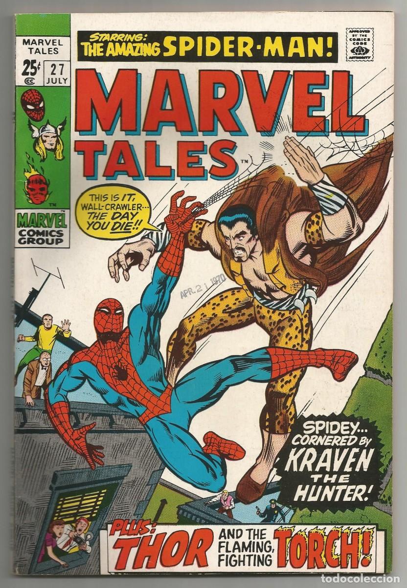 C&oacute;mics: MARVEL TALES #27 VF(8.0), SPIDERMAN MARVEL COMICS 1970 - Foto 1