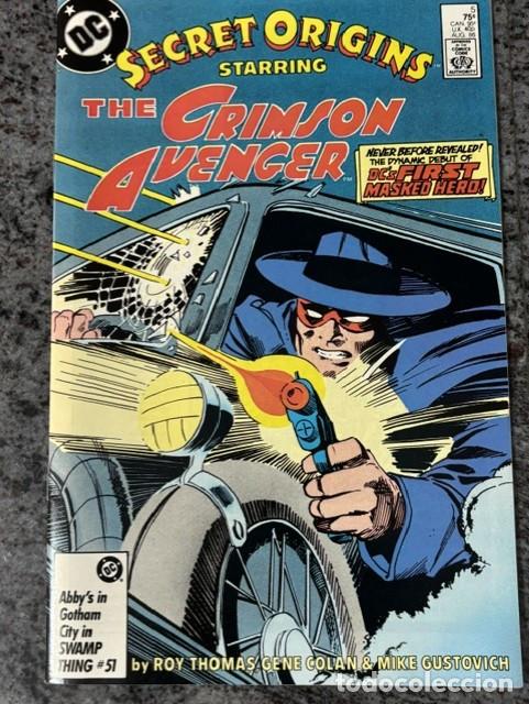 C&oacute;mics: SECRET ORIGINS VOL 2 N&ordm; 5 :CRIMSON AVENGER (AGOSTO 1986). ORIGINAL DC. CASI NUEVO. GENE COLAN