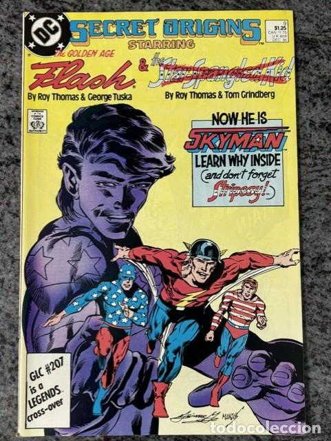 C&oacute;mics: SECRET ORIGINS VOL 2 N&ordm; 9 : FLASH GOLDEN AGE - SKYMAN (DICIEMBRE 1986). ORIGINAL DC. CASI NUEVO.